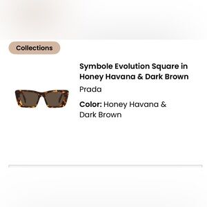 Prada Sunglasses Symbole Evolution Square | Color: Honey Havana & Dark Brown